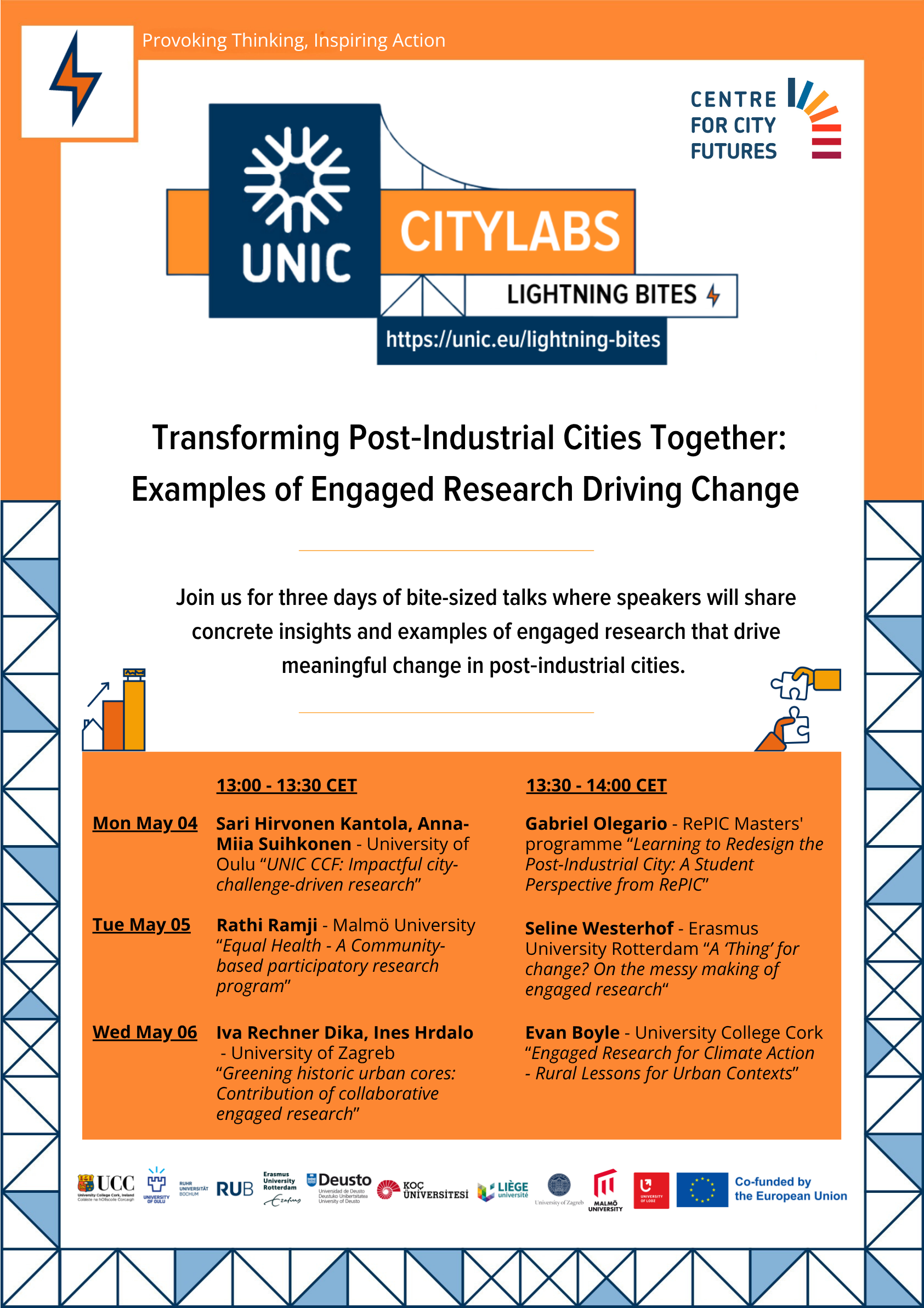 Poster for upcoming Lightning Bites event on May 4-6, 2026